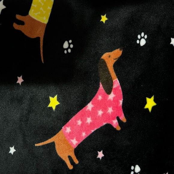 Puppy Print Velour Pajama Leggings - Picture 2 of 3